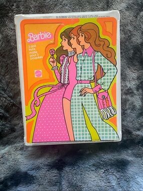 Vintage 1974 Mattel The World Of Barbie Three Doll Trunk Case Canada